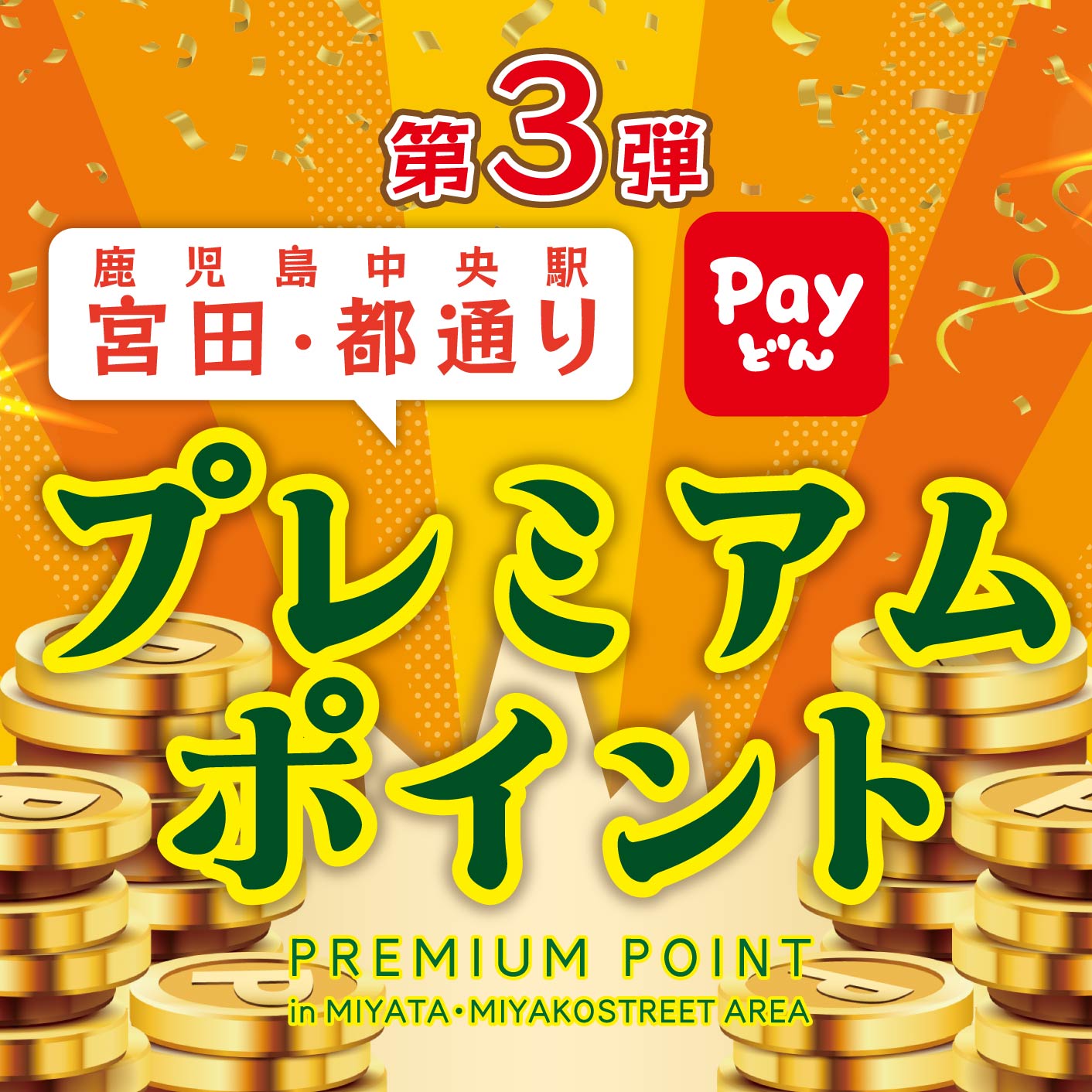 第3弾鹿児島中央駅宮田・都通りプレミアムポイント